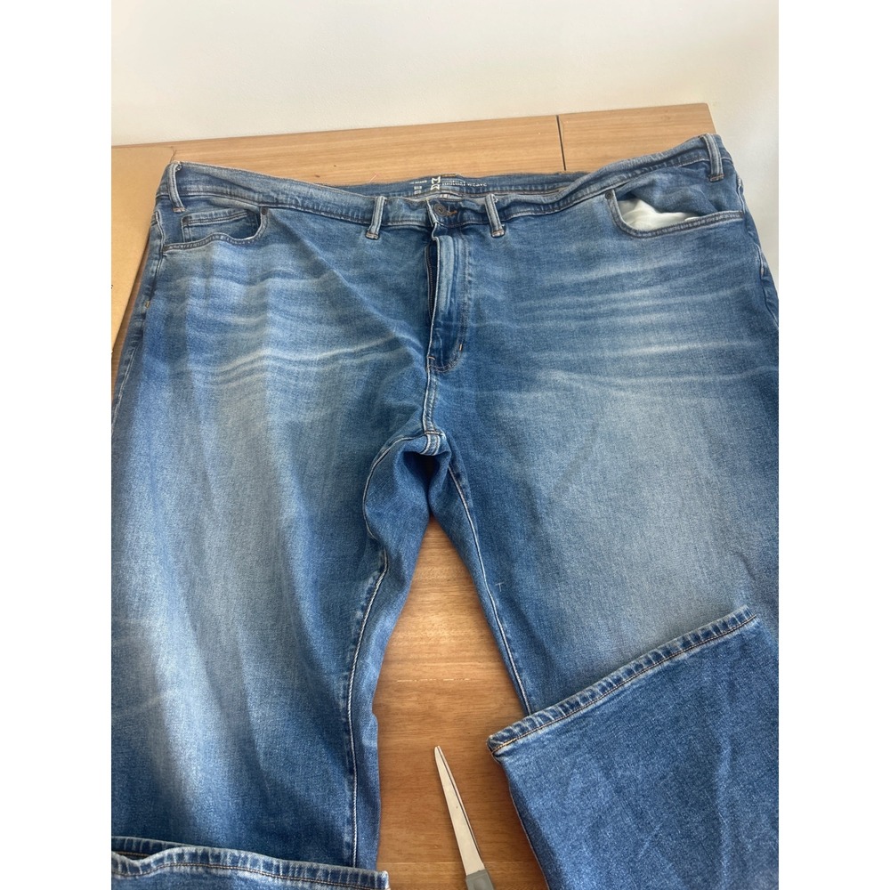 Mutual Weave The Relaxed Mens Blue Denim Jeans 60x30 Medium Wash Relaxed Fit.